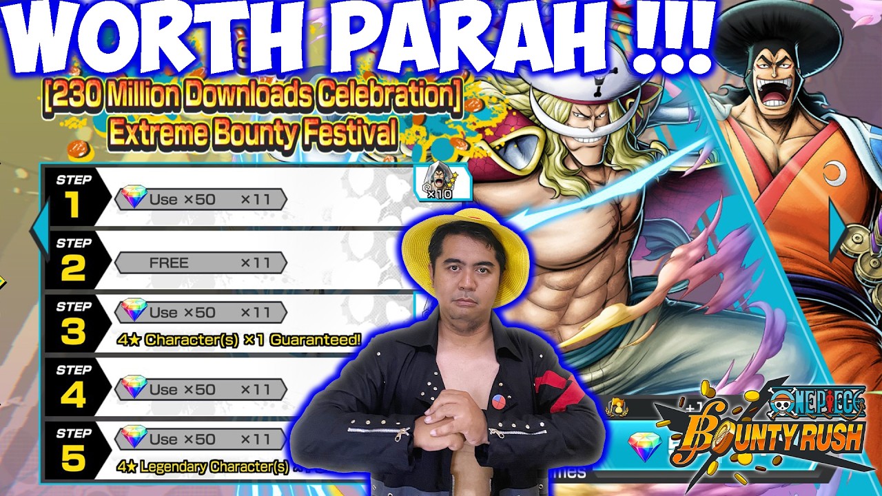 Murah Banget !!! Gacha EX Whitebeard Bonus Oden + Medal 🔥🔥- One Piece Bounty Rush