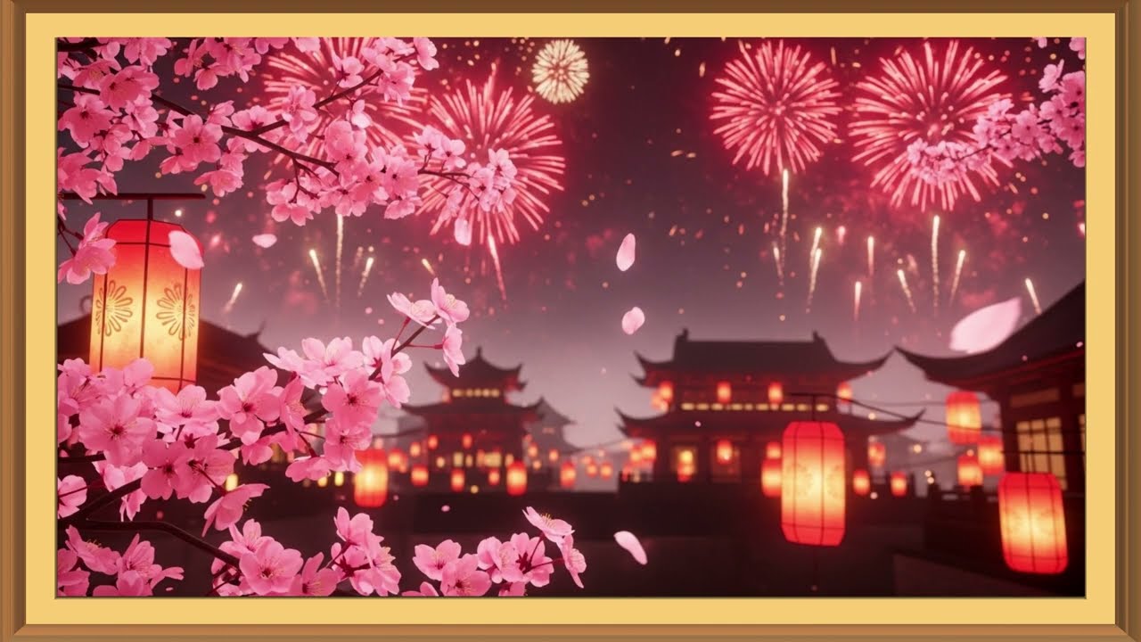 Chinese New Year TV Frame_4K TV Frame in Winter