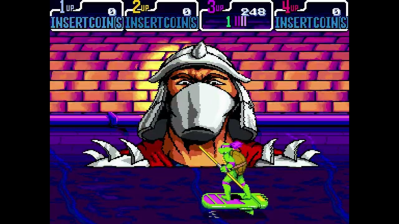 Teenage Mutant Ninja Turtles: Turtles in Time - Arcade Longplay (Donatello)