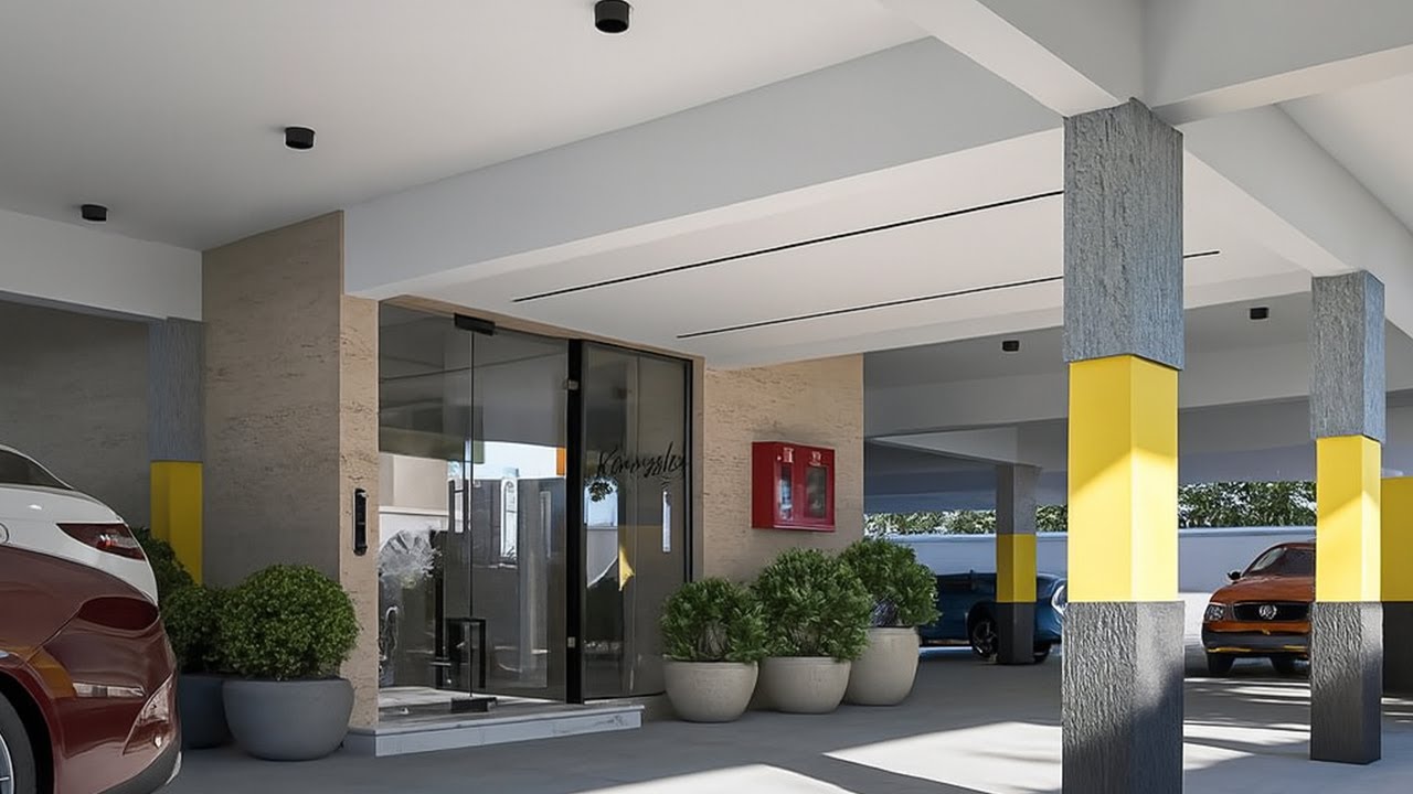 Modern Hotel Design with Ground Parking