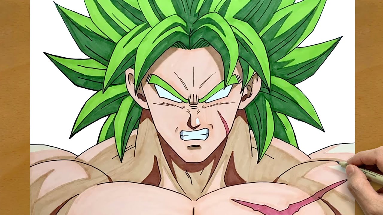 Как нарисовать Броли в форме Легендарного Супер Сайяна | Dragon Ball Super