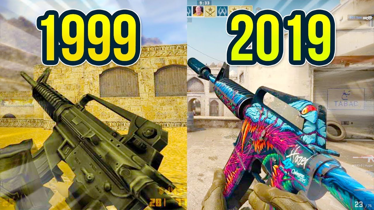 Evolution of the M4A1 in Counter Strike 1999 - 2019