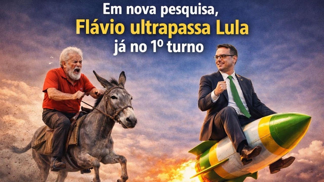 Em nova pesquisa, Flavio Bolsonaro ultrapassaria Lula já no 1° turno