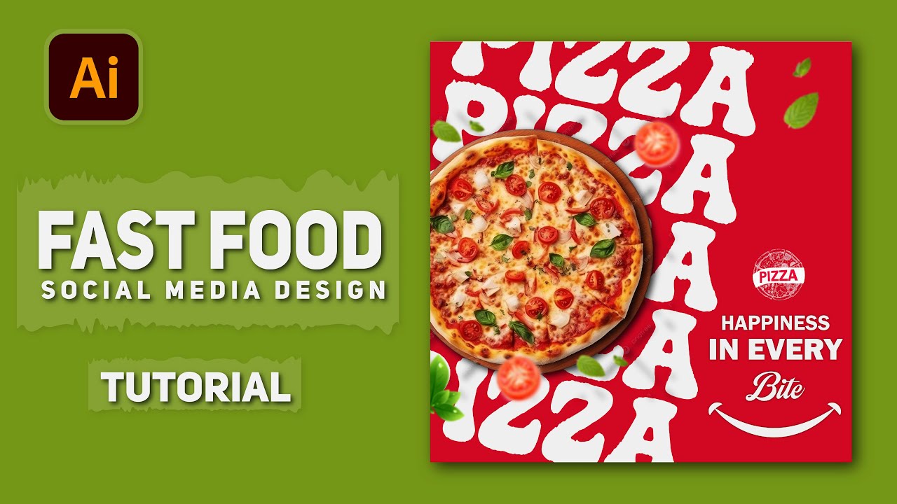 Pizza Social Media Post Design in Photoshop -  Ep 2