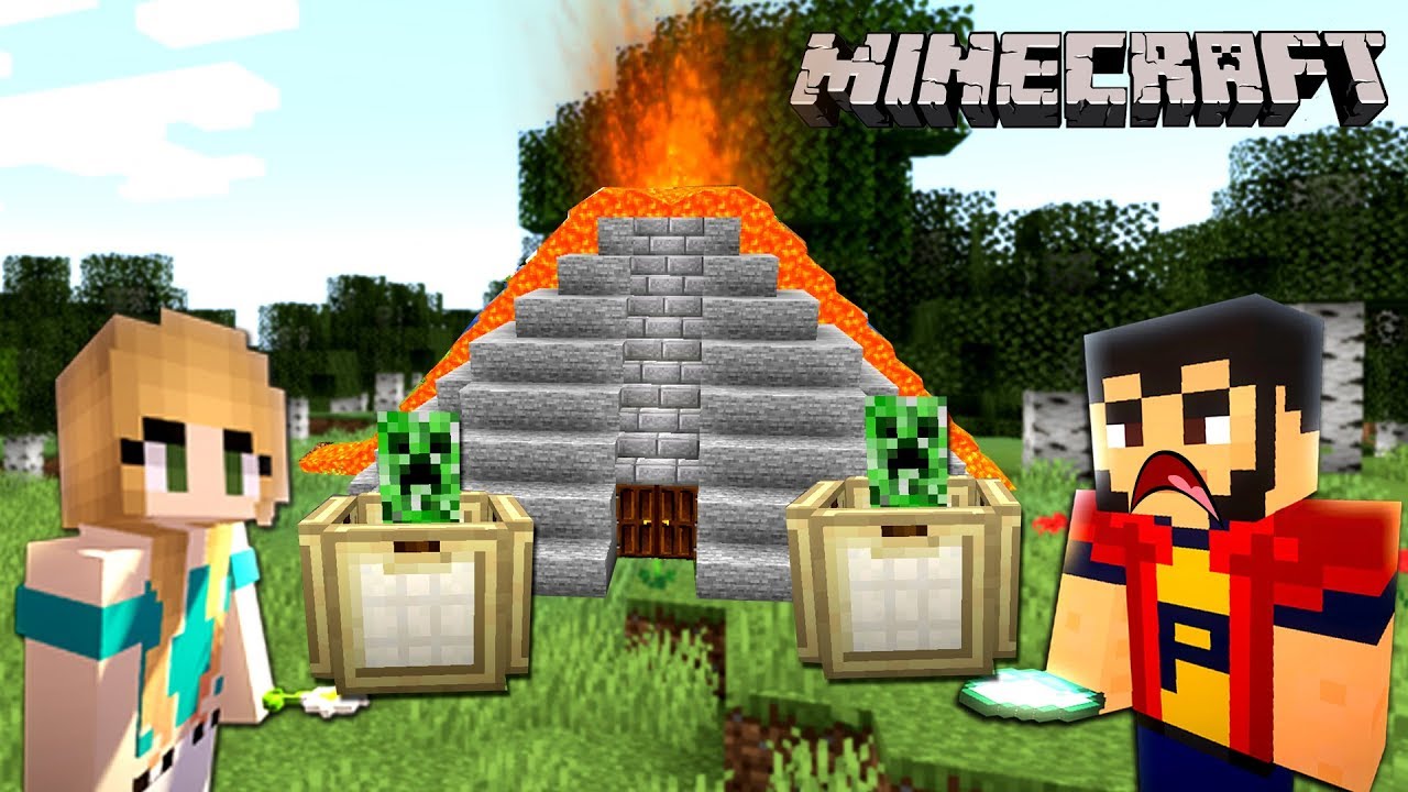 MINECRAFT | CASA din VULCAN si CAPCANA pentru MONSTRII !