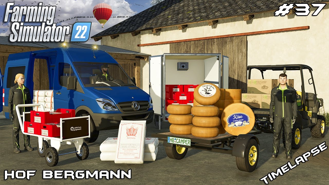 Transporting BROWING MALT, DAIRY PROTUCTS & MEAT | Hof Bergmann | Farming Simulator 22 | Episode 37