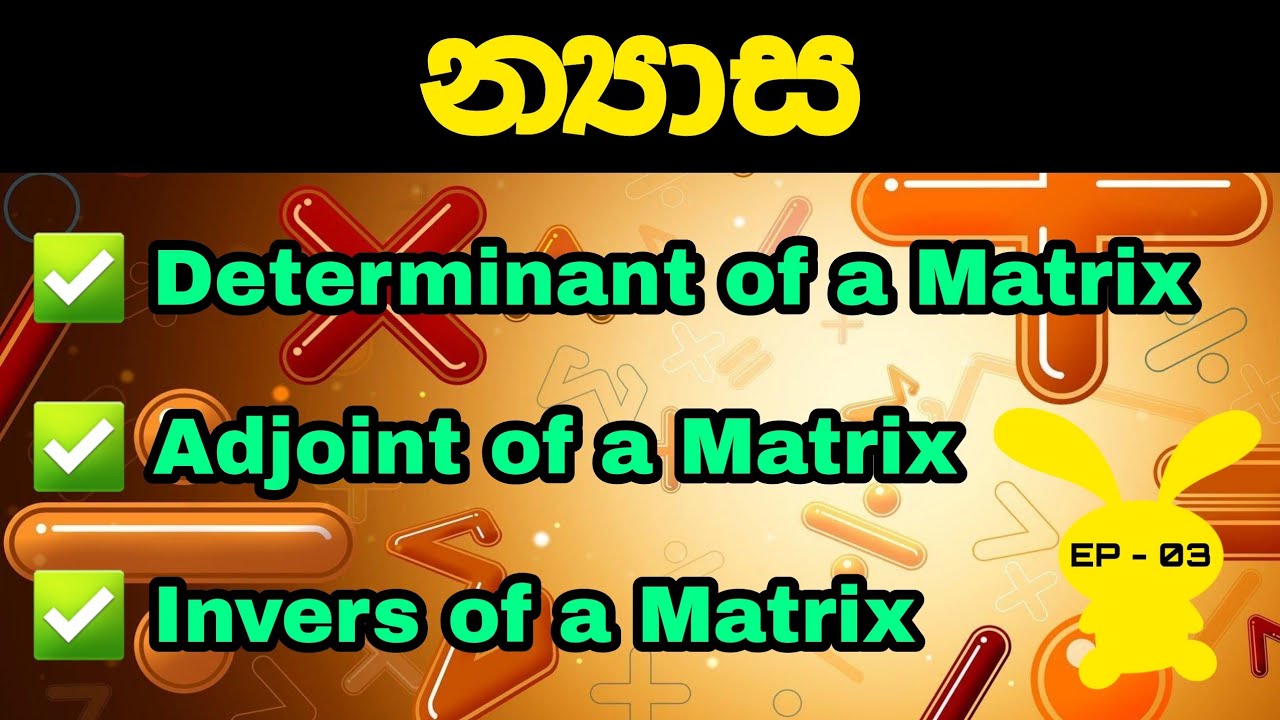 Determinant || Adjoint Matrix || Inverse Matrix || Episode - 03