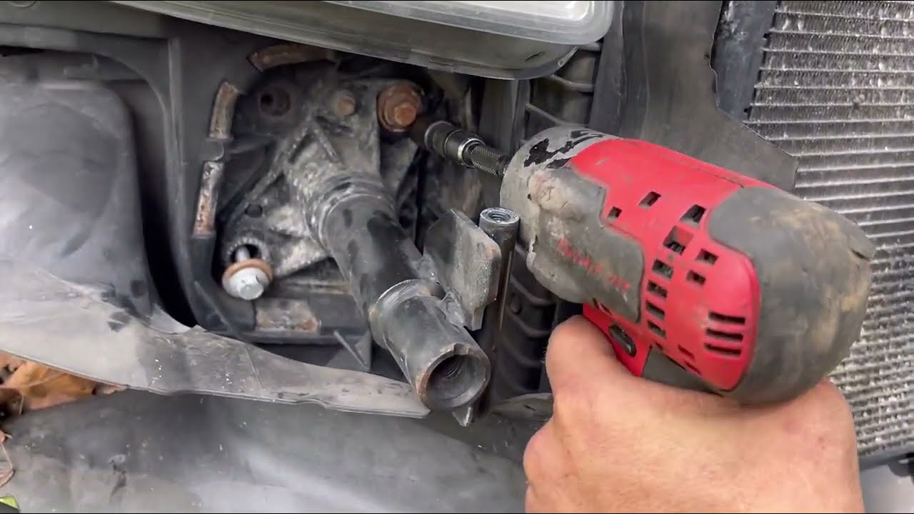 Audi b7 A4 service position core support removal bumper timing belt service replacing cooling fans