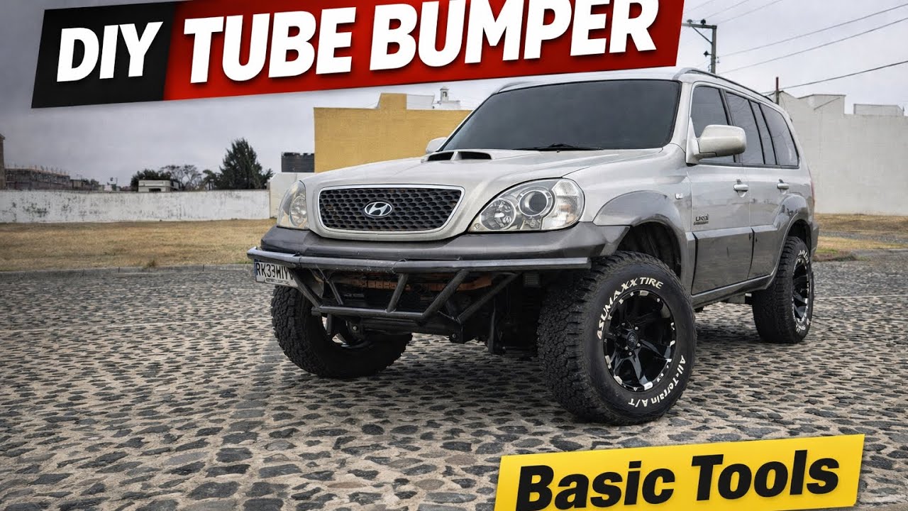 Самодельный трубчатый бампер для внедорожника Hyundai Terracan + Диагностика перегрева