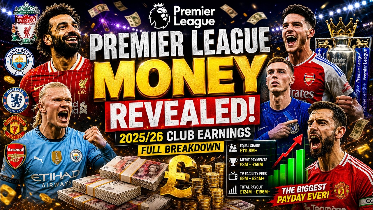PREMIER LEAGUE 2025/26 CLUB EARNINGS REVEALED 💰 FULL TV MONEY & PRIZE MONEY BREAKDOWN