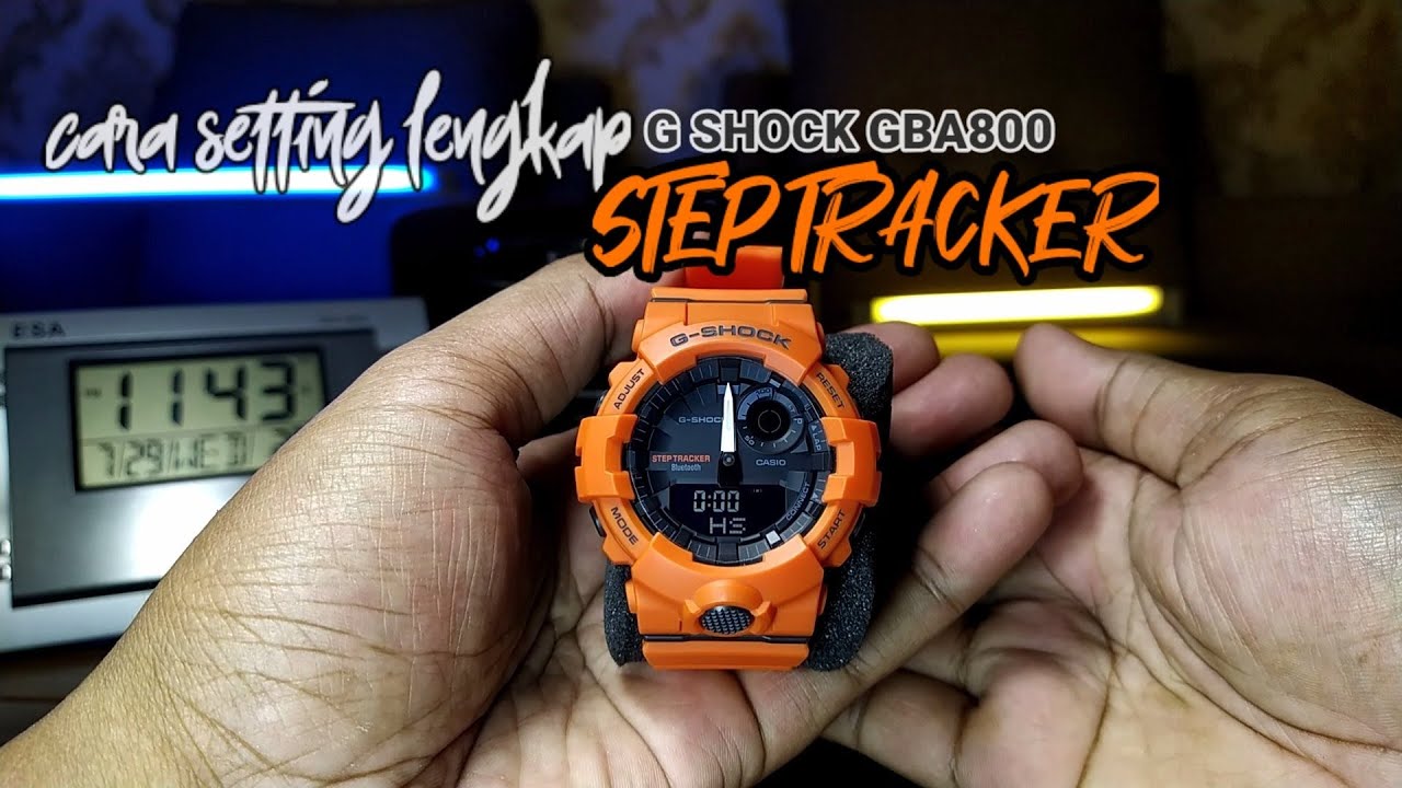 G-SHOCK GBA-800 setting time & date manual H-SET