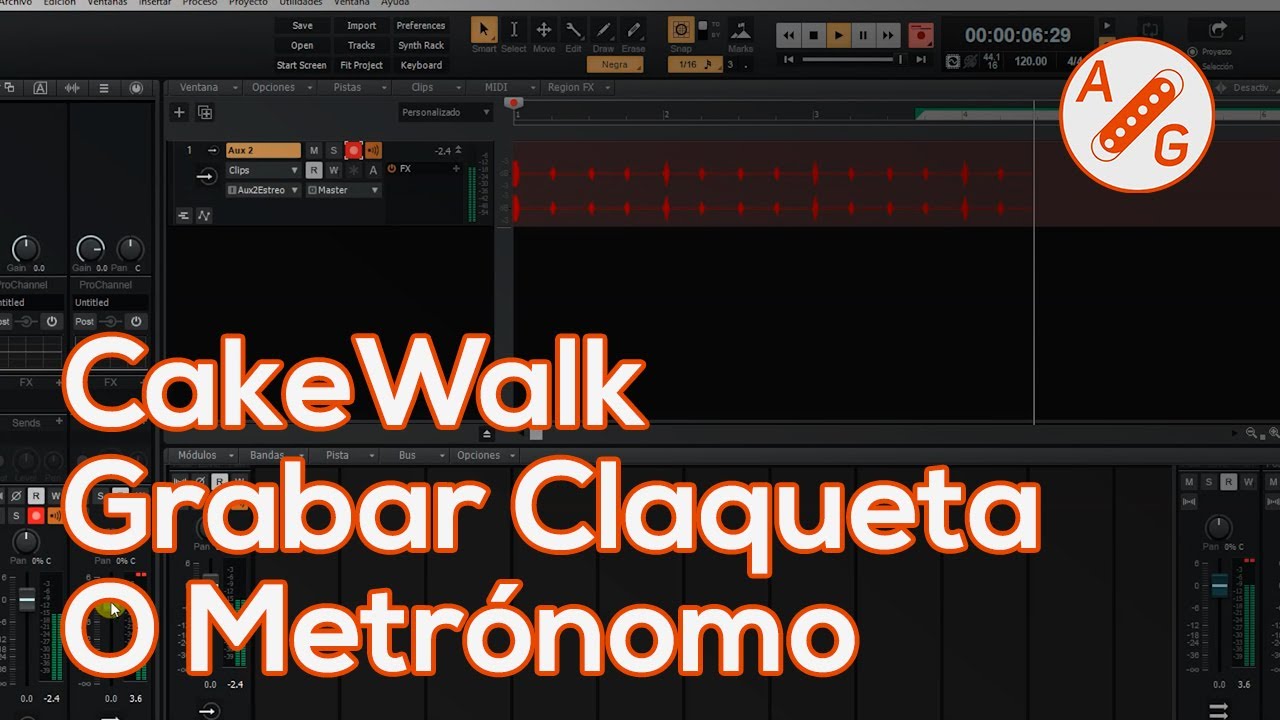 Grabar la claqueta o metrónomo con CakeWalk