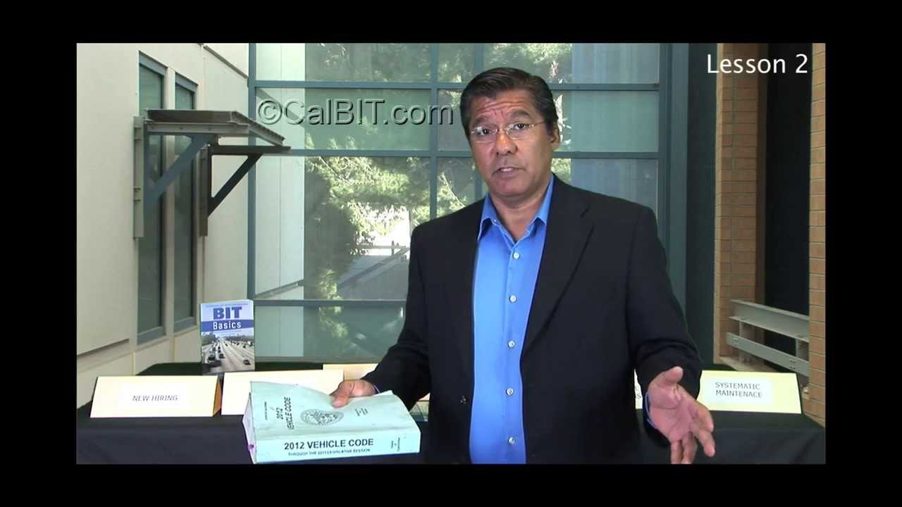 Lesson 2 of 8 "Vehicle ID" California BIT Inspection Program CHP DOT Requirements -- Step 2