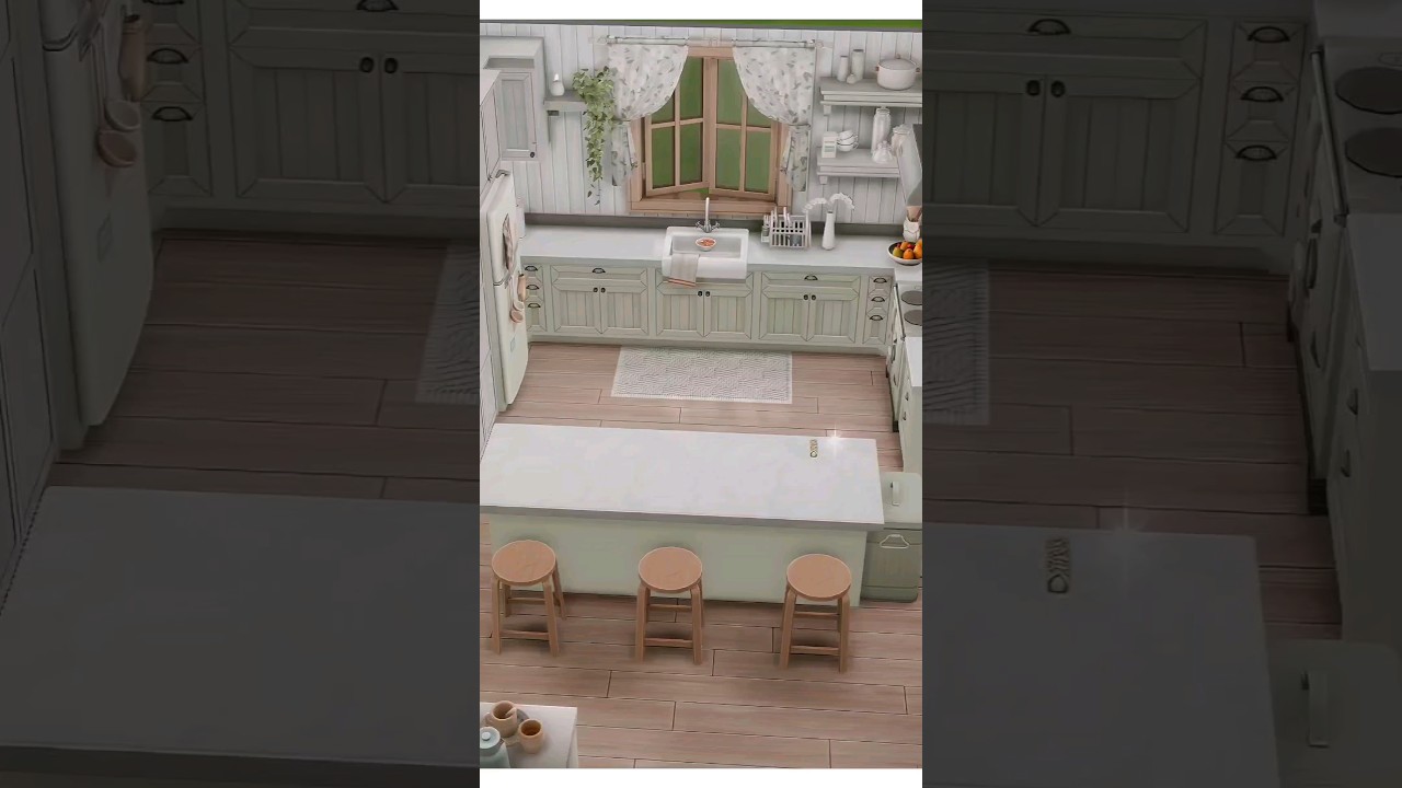 COTTAGE KITCHEN 💚#sims4 #thesims4 #thesims #simstok #sims #sims4mods #ts4 sims4cc