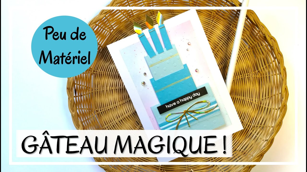 Tuto CARTE d'anniversaire INTERACTIVE : GATEAU SURPRISE ! Vous avez tout ce qu'il faut chez vous !