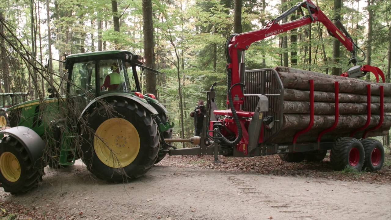 Przyczepa KRPAN (LASKOTT)  GP 12 z Żurawiem GD 7,4 K