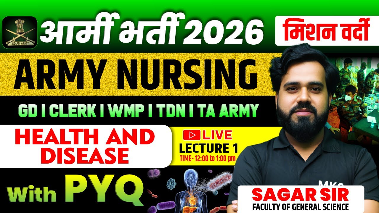 Army Nursing 2026 Health and Disease | Basic Concepts of Health & Hygiene Explained | Army Nursing