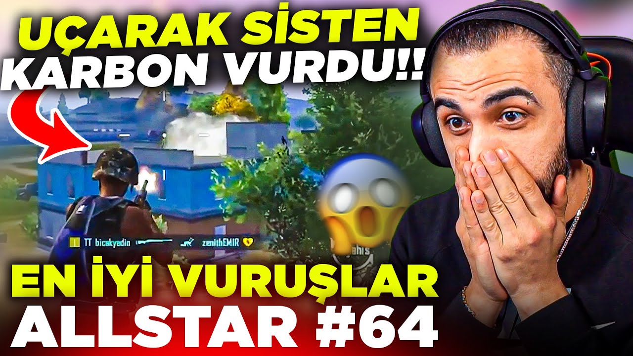 UÇARAK SİSTEN 4 KİŞİYİ KARBON VURDU!! 😱 İMKANSIZ OLAY! EN İYİ VURUŞLAR ALLSTAR #64 | PUBG MOBILE