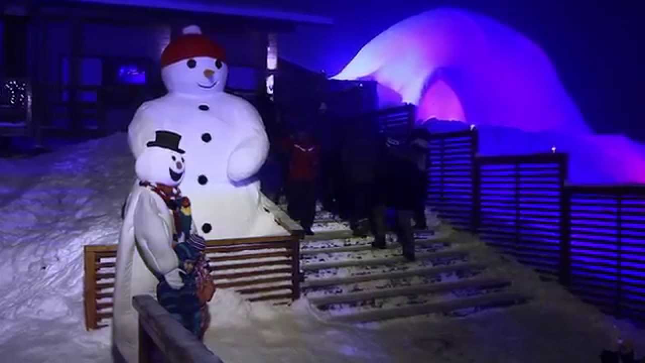 Snowman World in Santa Claus Village in Rovaniemi Arctic Circle in Lapland Finland