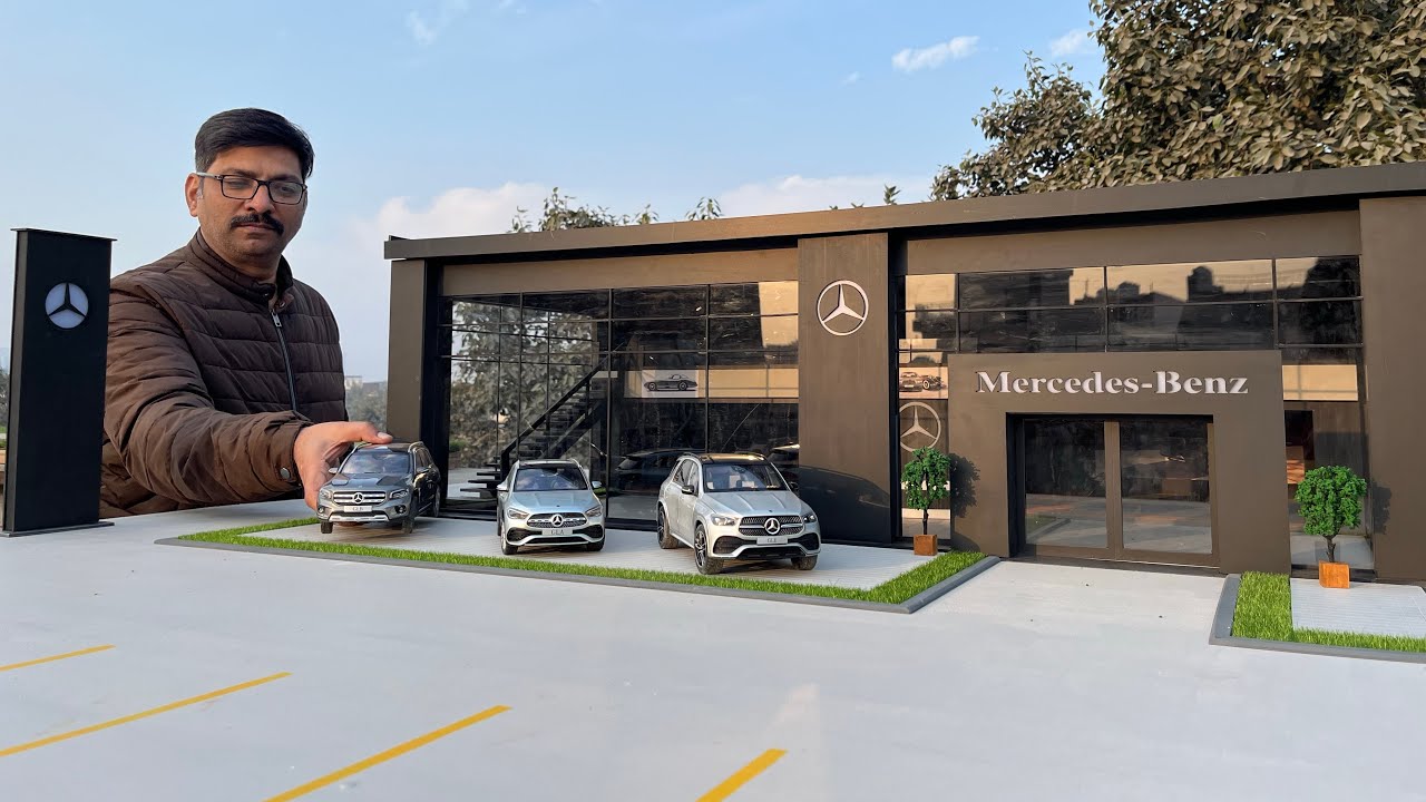 Making a Mercedes-Benz Dealership Scale Model | Miniature Diorama Building
