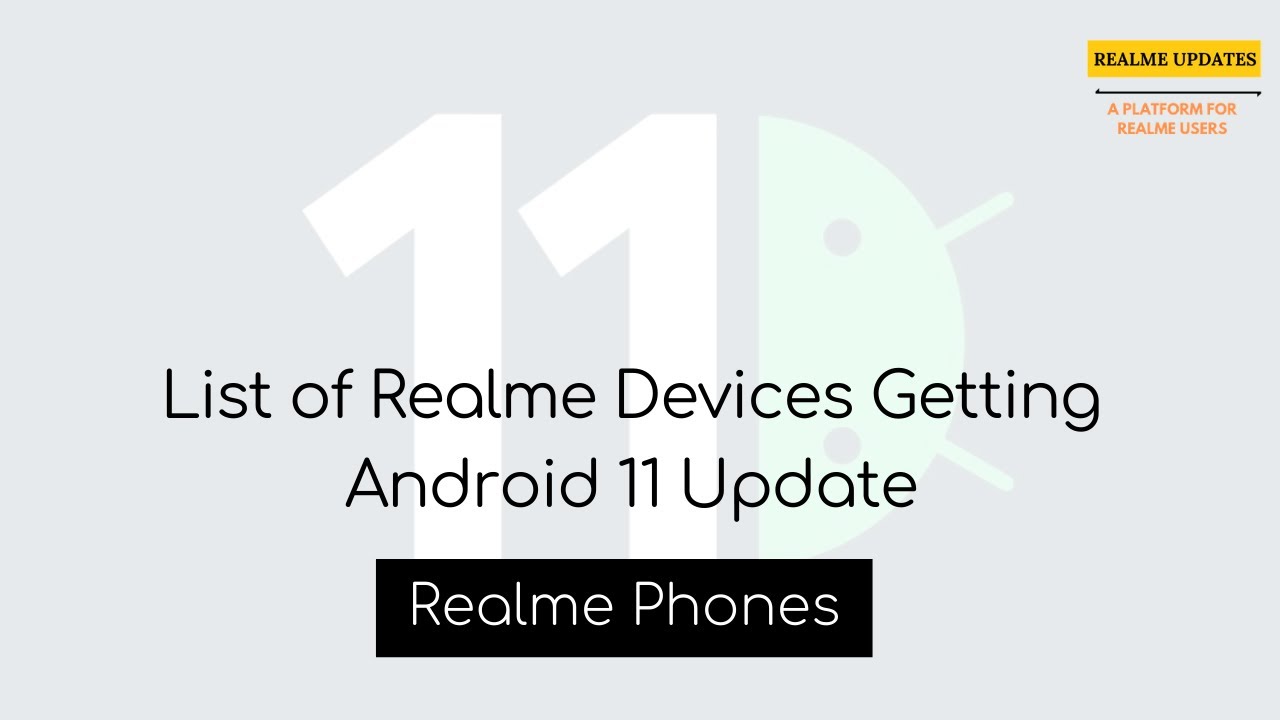 List of Realme Devices Getting Andriod 11 Update | Realme UI Android 11 Update Confirmed