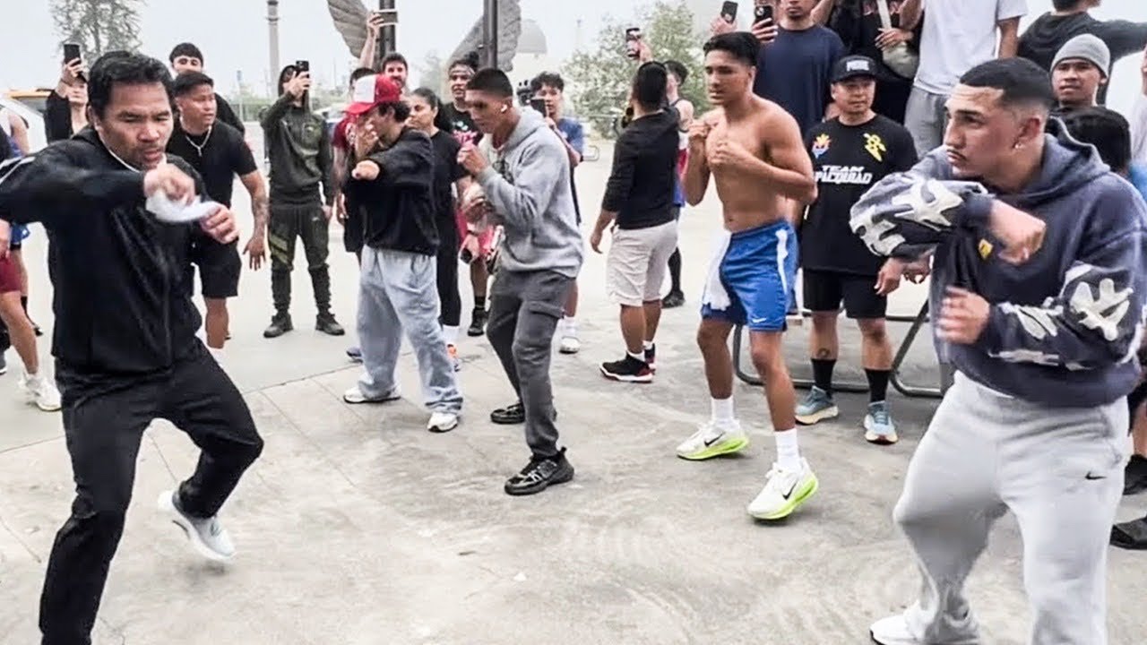 Manny Pacquiao & Teofimo Lopez SPEED CONTEST; Who has FASTER HANDS as they TRAIN TOGETHER?
