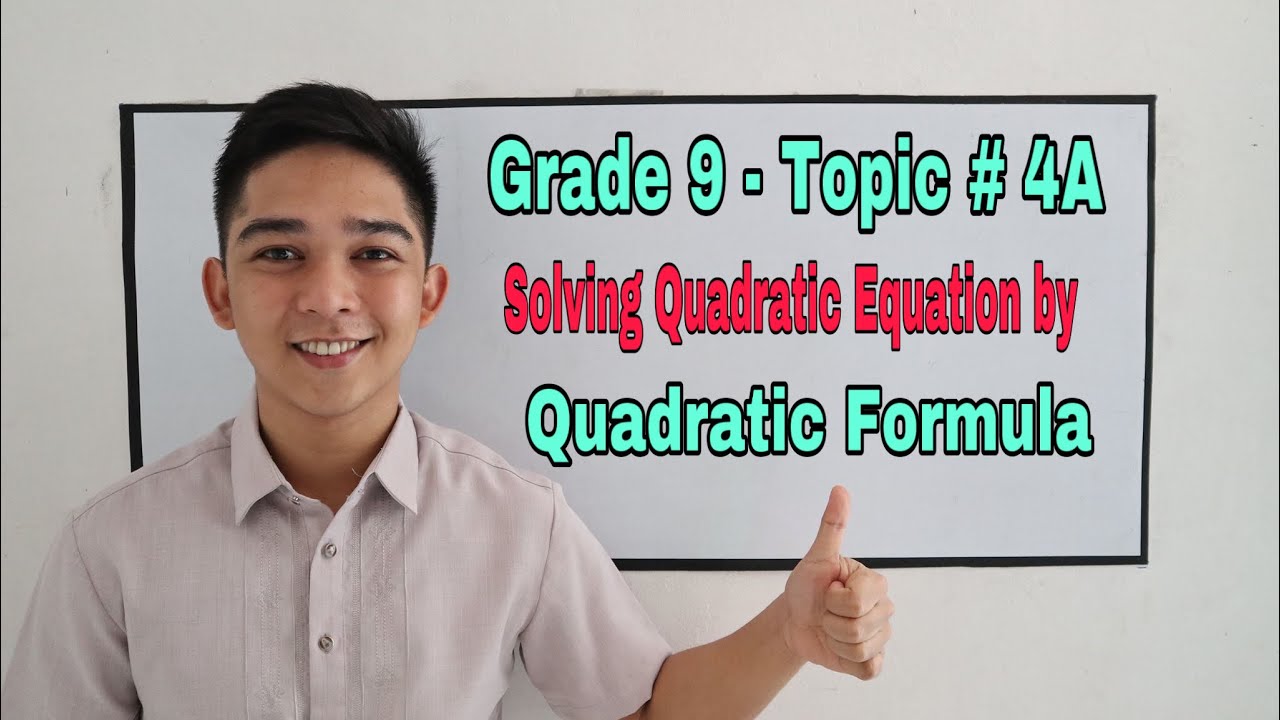 Solving Quadratic Equation Using Quadratic Formula I Señor Pablo TV