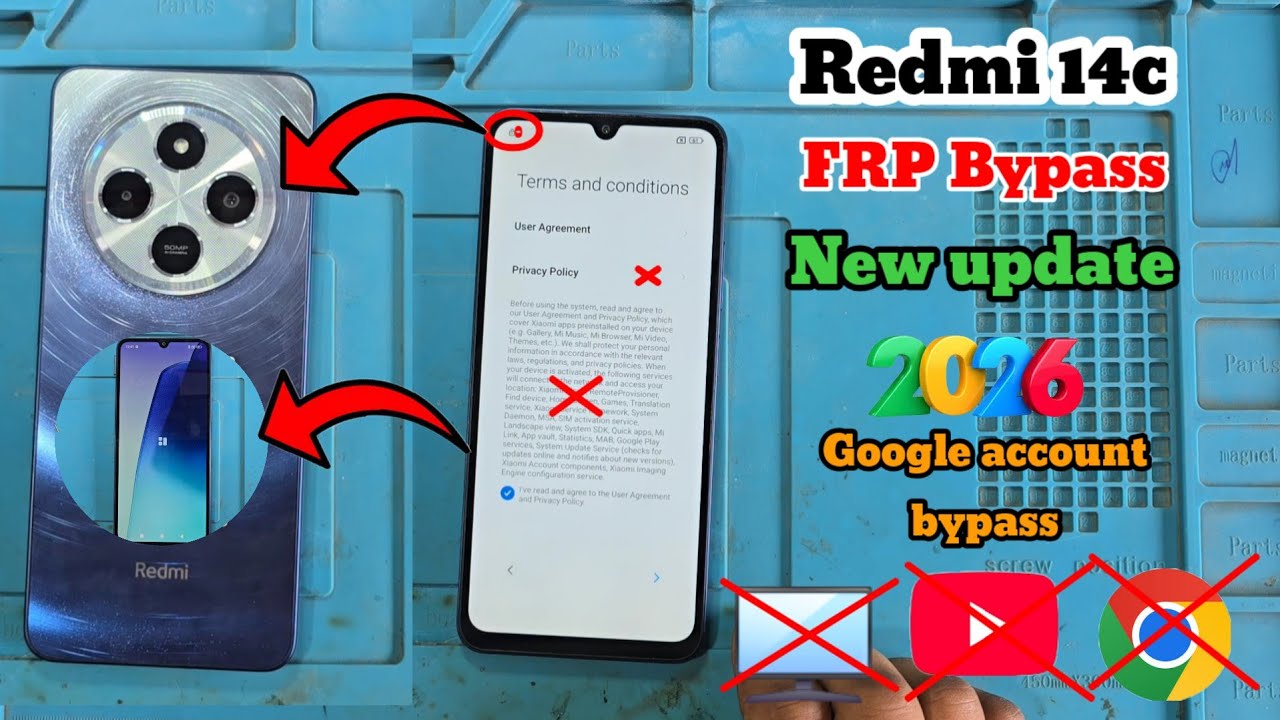 Redmi 14c FRP bypass 2026 🔓| Redmi 14c FRP google account bypass 2026 💯 