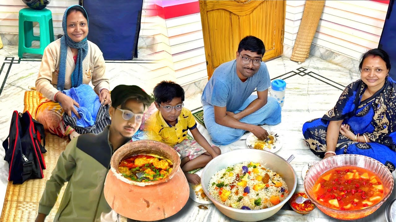 যাওয়ার জন্য ব্যাগ গুছিয়ে নিলাম। রান্না হল সুস্বাদু হান্ডি চিকেন,কালারফুল ফ্রায়েড রাইস,ফ্রুট চাটনি