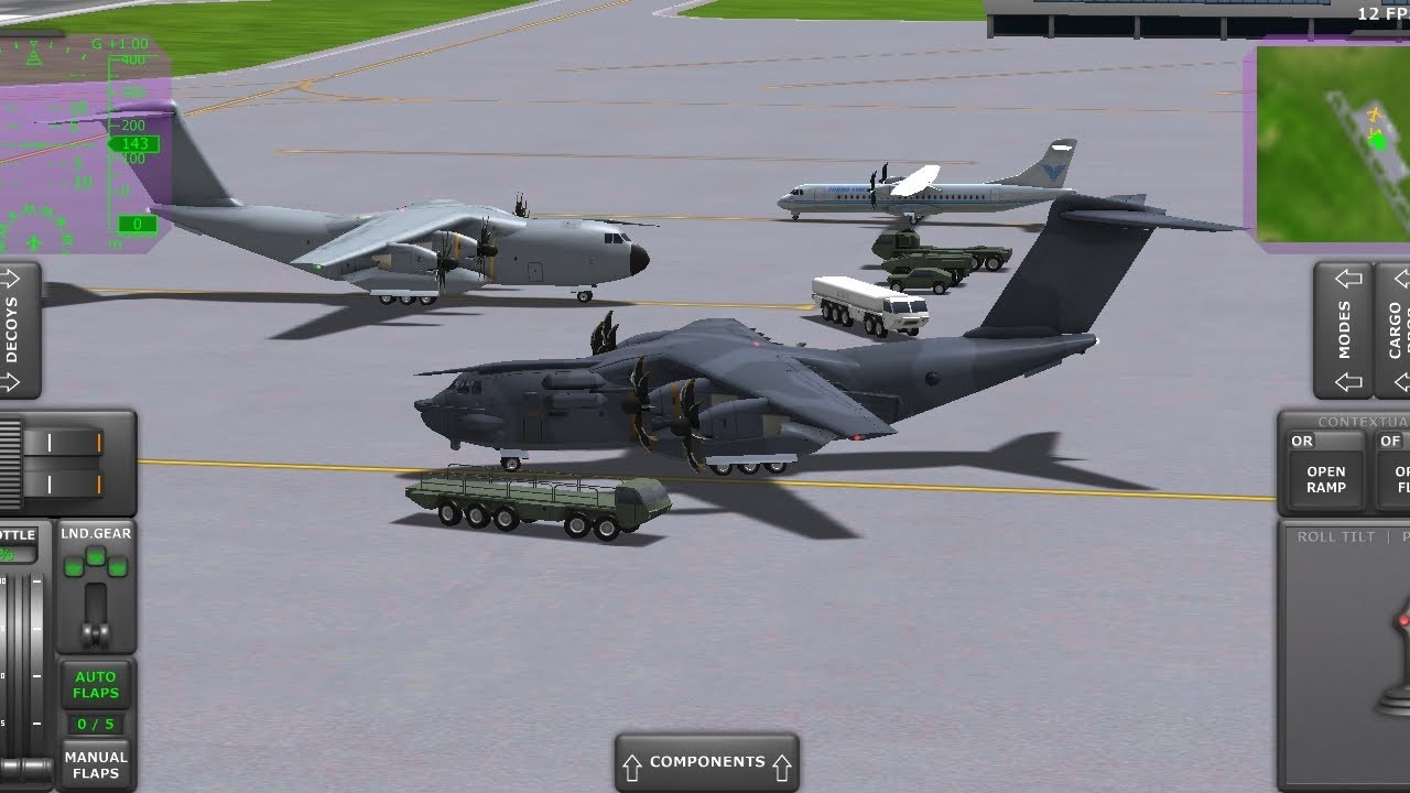 Complete operation of providing supplies to Army in battle field | Turboprop flight simulator 