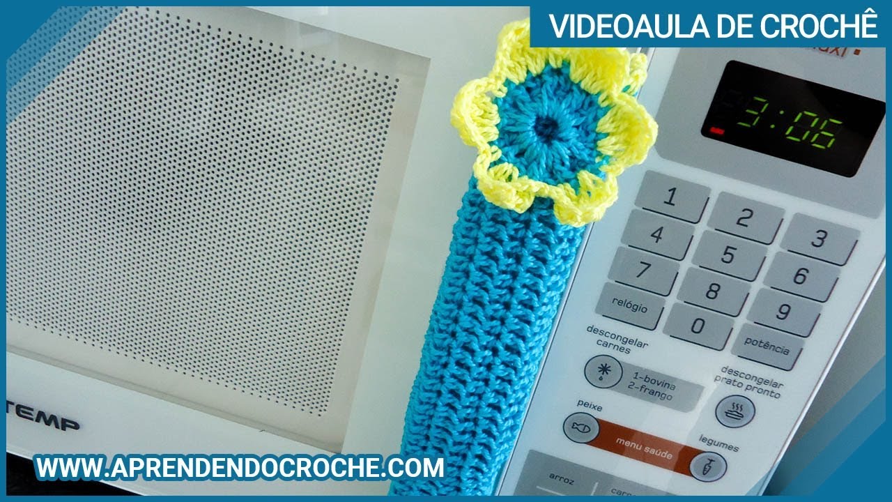 Puxador de Croche para Geladeira e Micro-ondas - Aprendendo Crochê