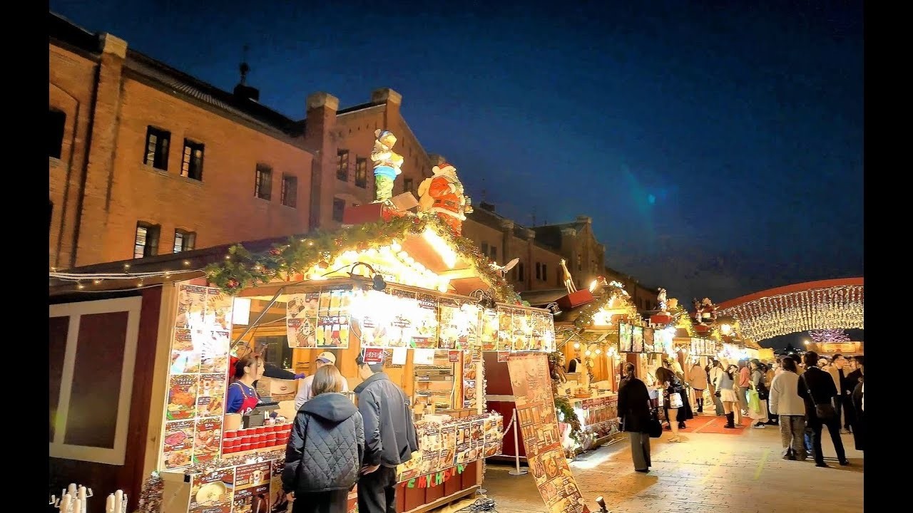 クリスマスマーケット 赤レンガ倉庫、横浜美術館前、横浜スタジアム前