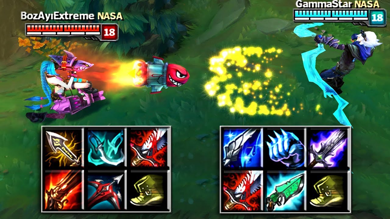 JINX vs EZREAL FULL BUILD FIGHTS & Best Moments!