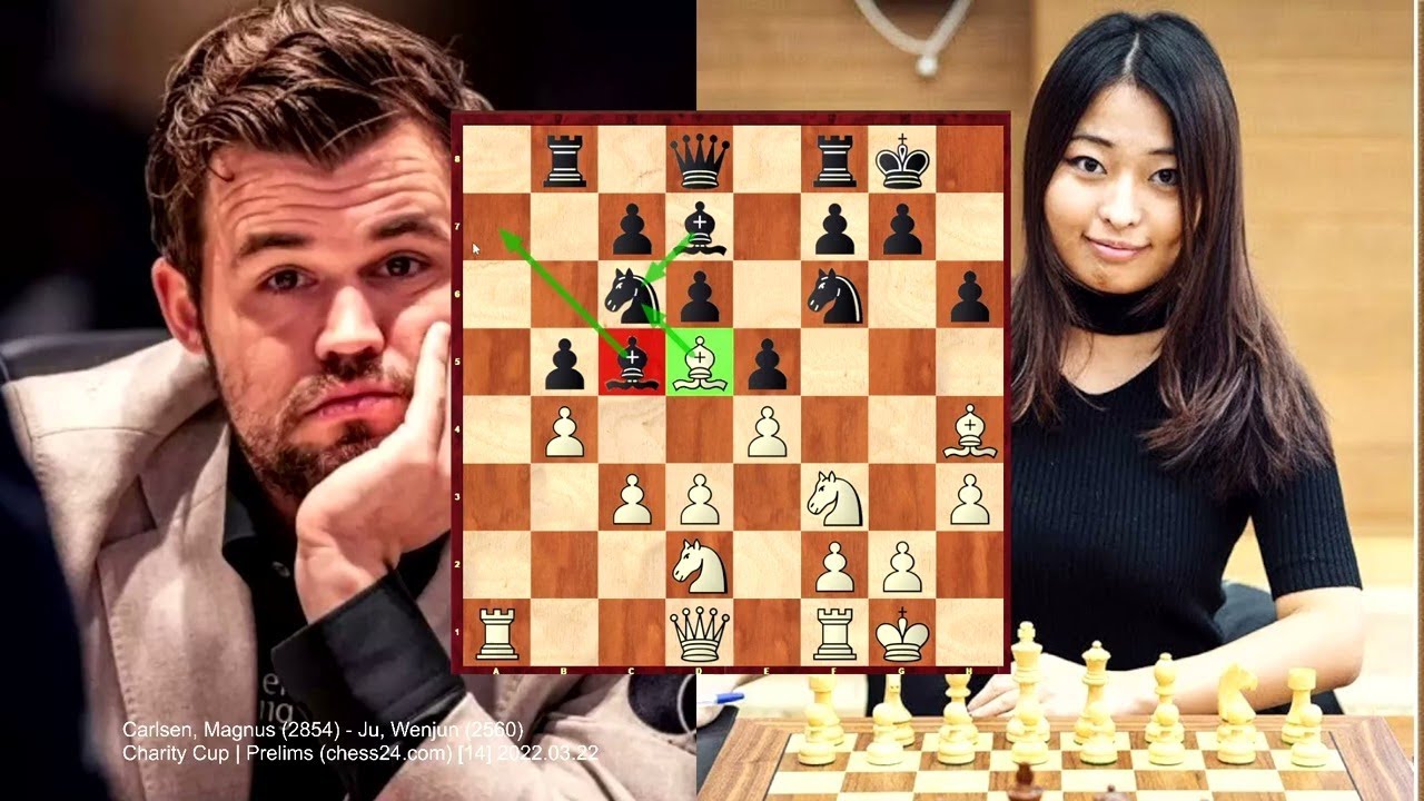 Szachowa wojna płci v2! Mistrz świata Magnus Carlsen vs. Mistrzyni świata Ju Wenjun, 2022