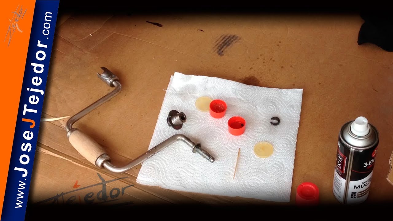 Restauración de un taladro manual antiguo tipo berbiquí