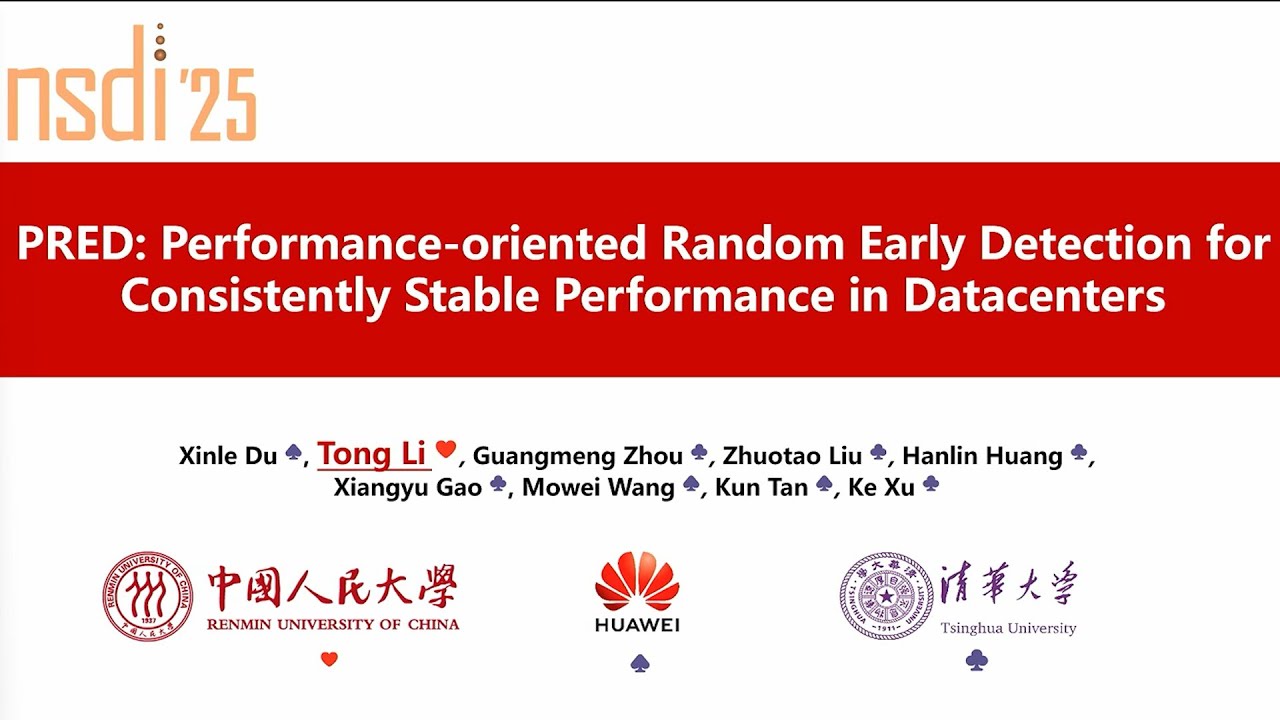 NSDI '25 - PRED: Performance-oriented Random Early Detection for Consistently Stable Performance...