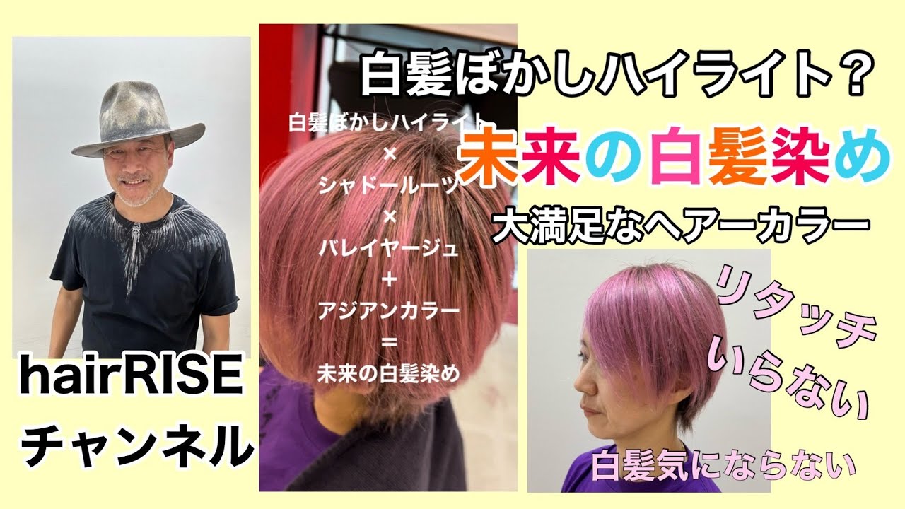 白髪ぼかしハイライト？未来の白髪染め【池袋 美容院 hair rise】