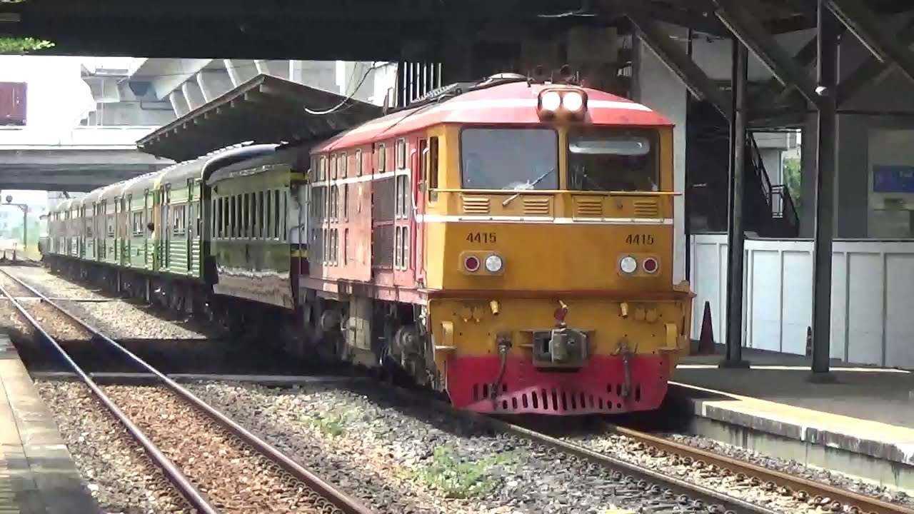 Bangkok, Thailand 2025-Thai Diesel Train Action at Lat Krabang, Sukhumvit 71 & Hua Lamphong