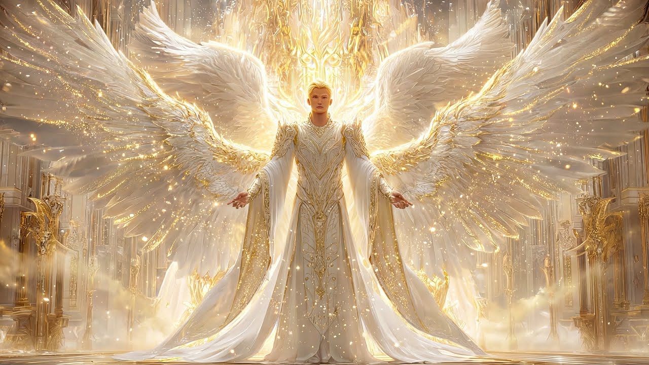 Celestial Grace: The Angel's Divine Ascendance in the Golden Palaces of Eternity