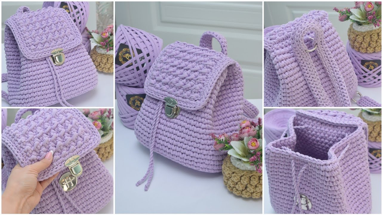 Crocheting backpack Helen Crochet pattern Самый легкий способ связать рюкзак. Рюкзак Элен Видео МК