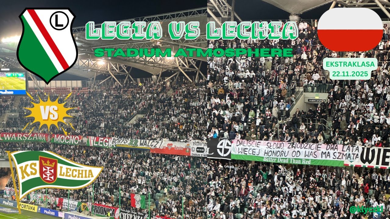 Legia Warszawa vs Lechia Gdańsk 2:2 ⚽ Żyleta Atmosphere & Stadium Support in Warsaw 🔥