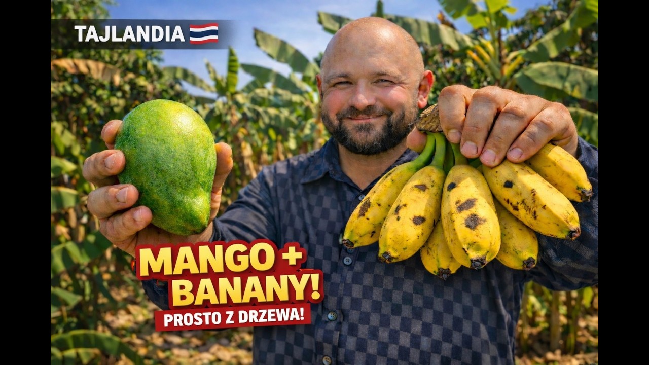 👉 Turyści tego nie zobaczą… PROSTO Z DRZEWA! 🍌🥭 Tajskie mango i banany
