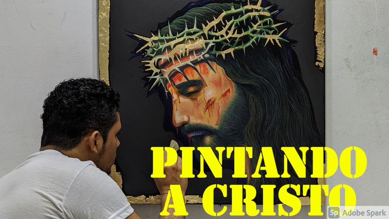 COMO #PINTAR un #RETRATO con #ACRILICOS - #JESUS #CRISTO ( Y 5 #datos que quizas no conocias)