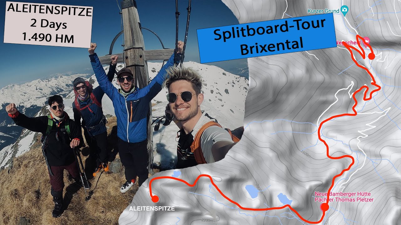 Schöne Splitboardtour auf die Aleitenspitze über die Neue Bamberger Hütte im Brixental | Skitour