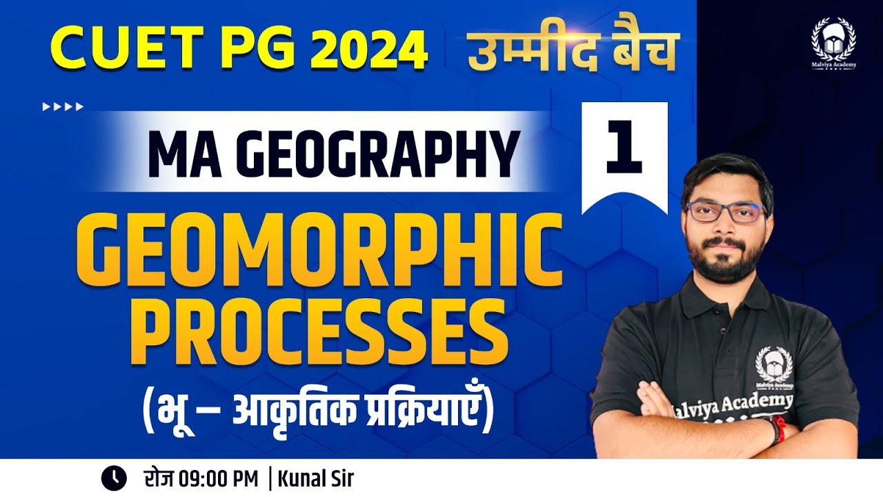CUET PG 2024 MA Geography | Geomorphic Process |CUET PG MA Geography 2024 Revision Series|Kunal Sir