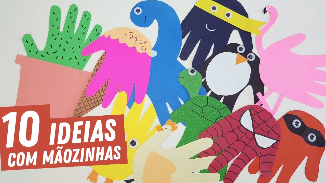 10 ideias criativas com contorno das mãos - Educação Infantil