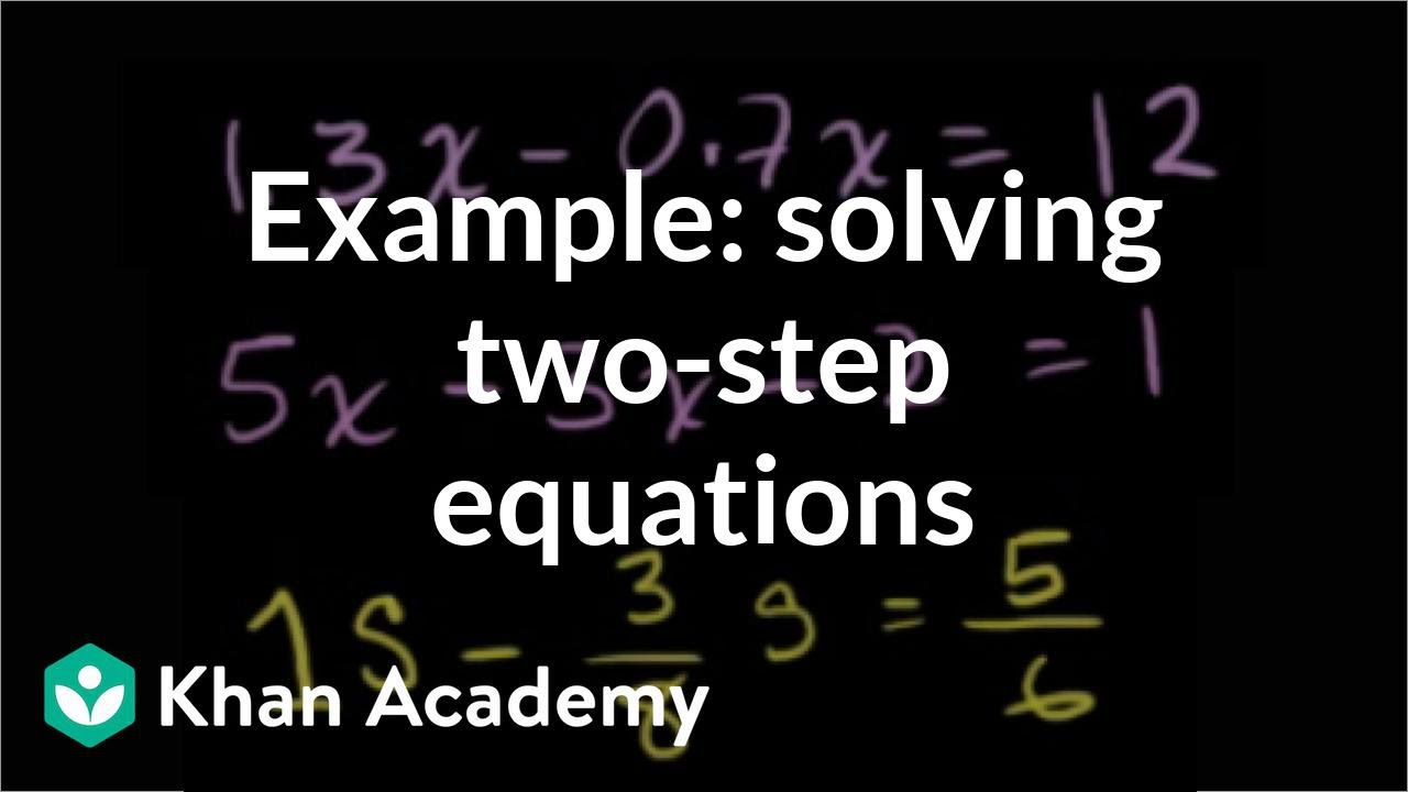Example: two-step equations | Linear equations | Algebra I | Khan Academy