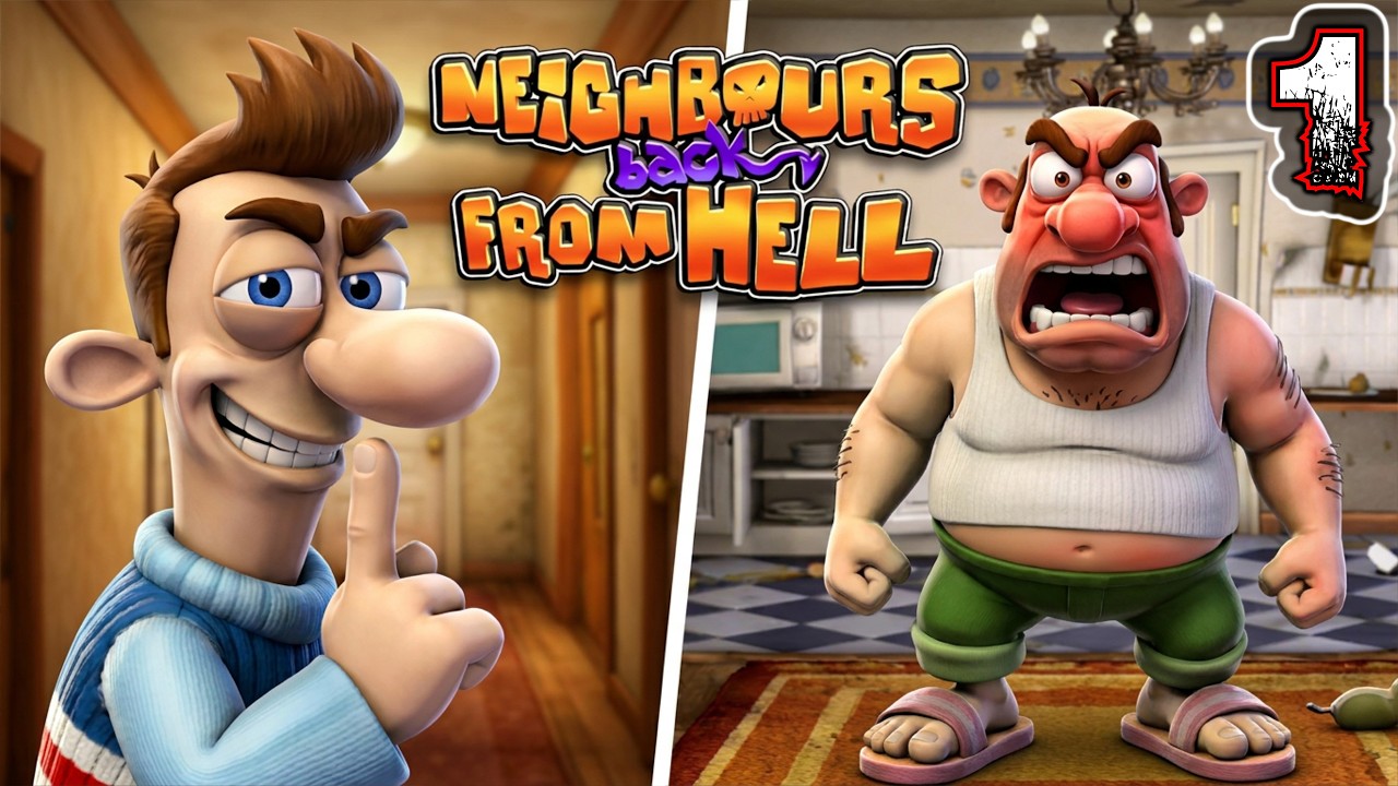 NEIGHBOURS BACK FROM HELL Прохождение Часть 1 - СДЕЛАЛ ГАДОСТЬ - СЕРДЦУ РАДОСТЬ (Все Пакости)