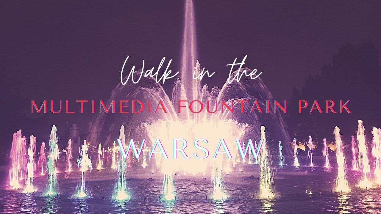 Enchanting Night Walk at Multimedia Fountain Park 🌙 | Warsaw Walking Tour