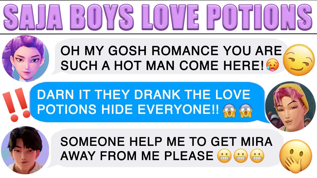 HUNTRIX Drank Love Potions ft SAJA Boys 😰 KPOP Demon Hunters || KDH Texting Story
